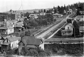 Chicago, Milwaukee, St. Paul & Pacific Railroad Company town at Saint Maries, Idaho, circa 1910.