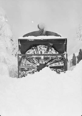 Northern Pacific Railroad Rotary Snowplow Number 9 at Martin, Washington in 1949-50.