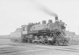 Northern Pacific steam locomotive 2424 at North Bemidji, Minnesota, in 1954.