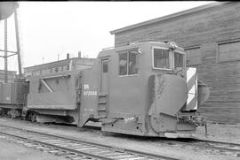 Burlington Northern snow plow 972503 at Minneapolis, Minnesota in 1973.