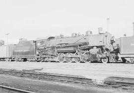 Northern Pacific steam locomotive 1789 at Glendive, Montana, in 1950.