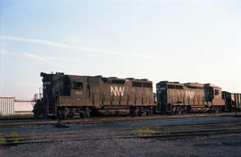 Norfolk & Western Railway diesel locomotive 202 at Tipton, Indiana on July 25, 1986.