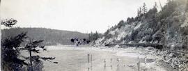 Great Northern Railway passenger train in the vicinity of Bellingham, Washington, undated.