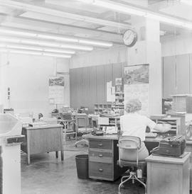 Northern Pacific dispatchers office at Tacoma, Washington, in 1966.