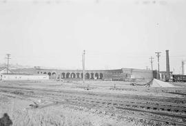 Burlington Northern roundhouse at Tacoma, Washington, in 1972.