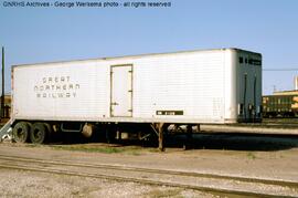 Burlington Northern Trailer 0126 at Denver, Colorado, 1984