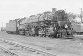 Northern Pacific steam locomotive 5011 at Mandan, North Dakota, in 1946.