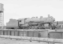 Northern Pacific steam locomotive 1717 at Laurel, Montana, in 1954.