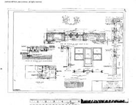 Great Northern Engineering Drawing, Depot at Harlem, Montana, 1955