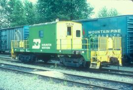 Burlington Northern 11474 at New Westminster, British Columbia in 1982.