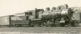 Great Northern Railway steam locomotive 1532 in Washington State in 1929.