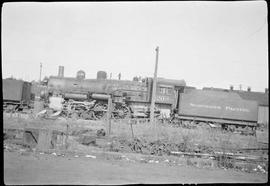 Northern Pacific steam locomotive 2208 at South Tacoma, Washington, circa 1947.