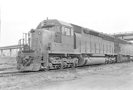 Burlington Northern diesel locomotive 6417 at Auburn, Washington in 1971.