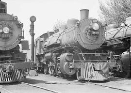 Northern Pacific steam locomotive 1670 at Hoquiam, Washington, in 1945.