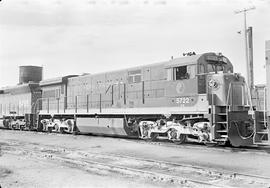 Burlington Northern diesel locomotive 5722 at Auburn, Washington in 1970.