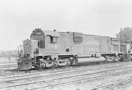 Southern Pacific Railroad diesel locomotive number 7810 at Auburn, Washington in 1970.