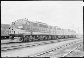 Northern Pacific diesel locomotive number 5408 at Portland, Oregon, in 1964.