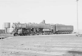 Northern Pacific steam locomotive 2682 at Dilworth, Minnesota, in 1954.