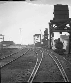 Pacific Coast Railroad yard tracks at Seattle, Washington in 1951.