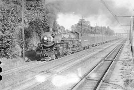 Northern Pacific passenger train number 407 at Black River, Washington, in 1947.