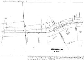 Plat Map of Northern Pacific Facilities at Lombard, Montana, 1927