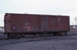 Northern Pacific wood box car 200385 at Pasco, Washington, in 1981.