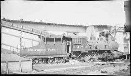 Northern Pacific steam locomotive 917 at South Tacoma, Washington, circa 1928.