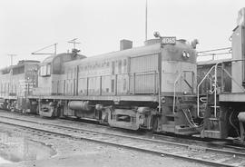 Burlington Northern diesel locomotive 4065 at Vancouver, Washington in 1971.