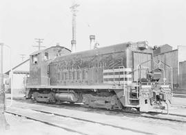 Northern Pacific diesel locomotive number 137 at Tacoma, Washington, in 1966.