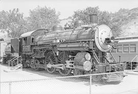 Southern Pacific Railroad steam locomotive number 3025 at Los Angeles, California in 1973.