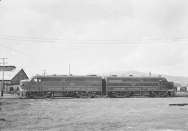 Spokane, Portland & Seattle Railway diesel locomotive number 852 at Parkwater, Washington in ...