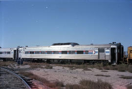 Amtrak rail diesel car 34 at Boise, Idaho on October 08, 1986.