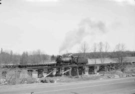 Cowlitz, Chehalis & Cascade Railway Steam Locomotive Number 20 at Mayfield, Washington in 1955.