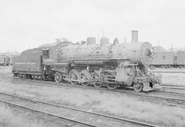 Northern Pacific steam locomotive 2503 at Glendive, Montana, in 1953.