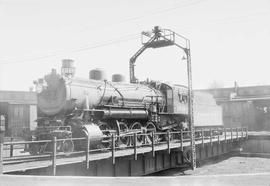 Northern Pacific steam locomotive 1519 at Northtown, Minnesota, in 1954.