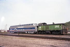 Holland America Westours passenger car at South Seattle, Washington in 1986.