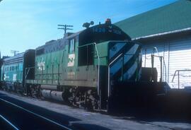 Burlington Northern 1426, Burlington Northern 800 at Bellingham, Washington in 1977.