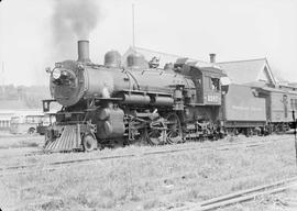 Northern Pacific steam locomotive 2187 at Hoquiam, Washington, in 1944.