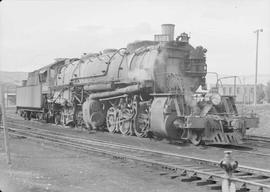 Northern Pacific steam locomotive 4501 at Butte, Montana, in 1949.