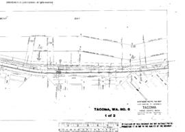 Plat Map of Northern Pacific Facilities at Tacoma, Washington, 1951