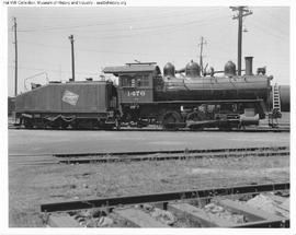 Milwaukee Road Steam Locomotive 1476 at Seattle, Washington in 1955.