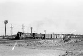 Western Pacific Railroad diesel locomotive 3062 at Sacramento, California on August 18, 1977.