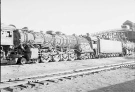 Northern Pacific steam locomotive 2688 at Livingston, Montana, in 1952.