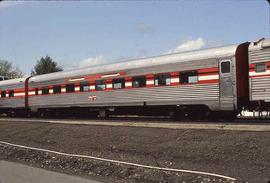 Spirit of Washington Dinner Train passenger car at Renton, Washington, circa 1995.