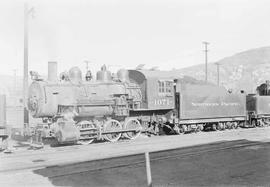 Northern Pacific steam locomotive 1071 at Duluth, Minnesota, in 1954.