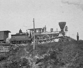 Montana Railroad 4-4-0, Steam Locomotive, circa 1890.