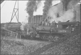 Northern Pacific steam locomotive 1079 at Tacoma, Washington, in 1934.