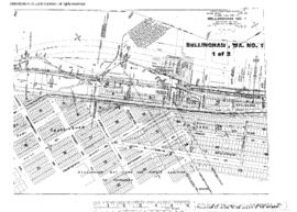 Plat Map of Great Northern Facilities at Bellingham, Washington, 1917