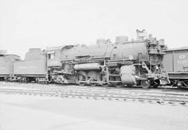 Northern Pacific steam locomotive 1848 at Brainerd, Minnesota, in 1952.