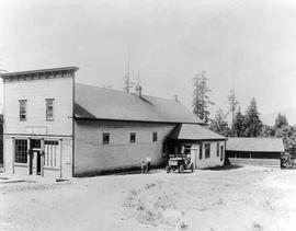 Shoe shop and ticket office buildings  at Newcastle, Washington, circa 1930.